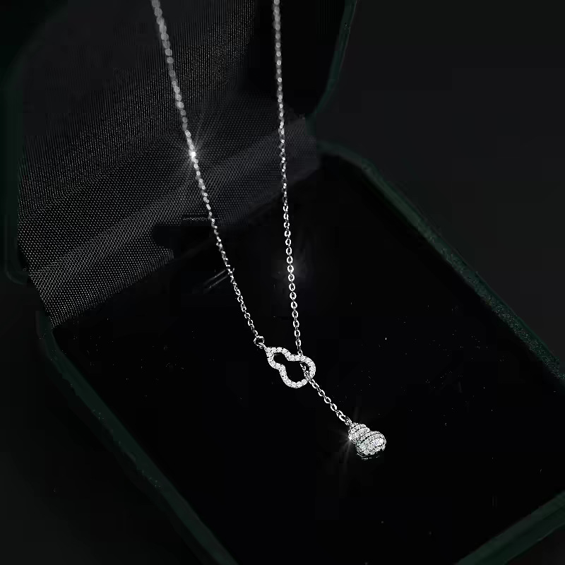 Lumină de lux nișă design Sense Gourd pandantiv colier femei 2023 nou simplu all-match guler lanț colier accesorii