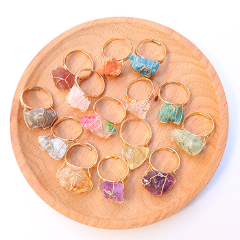 Δαχτυλίδι με φυσική πέτρα, κρύσταλλο, ρυθμιζόμενο δαχτυλίδι, αυθεντική πέτρα, αμέθυστος, ακανόνιστη πέτρα, χειροποίητο, κουρδιστό