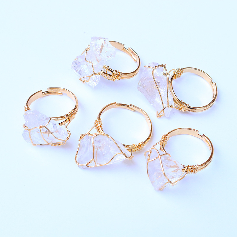 Δαχτυλίδι με φυσική πέτρα, κρύσταλλο, ρυθμιζόμενο δαχτυλίδι, αυθεντική πέτρα, αμέθυστος, ακανόνιστη πέτρα, χειροποίητο, κουρδιστό