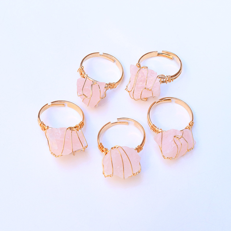 Δαχτυλίδι με φυσική πέτρα, κρύσταλλο, ρυθμιζόμενο δαχτυλίδι, αυθεντική πέτρα, αμέθυστος, ακανόνιστη πέτρα, χειροποίητο, κουρδιστό