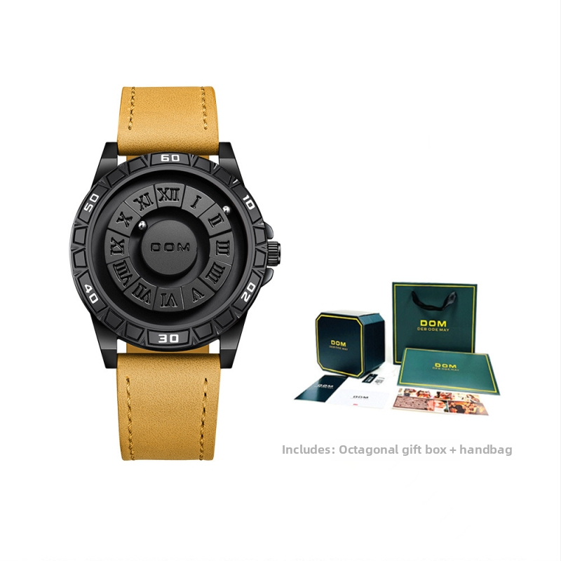 Dom Magnetic Floating Ball meeste käekell loomingulise isiksuse kontseptsiooniga veekindel moekell ujuva disainiga