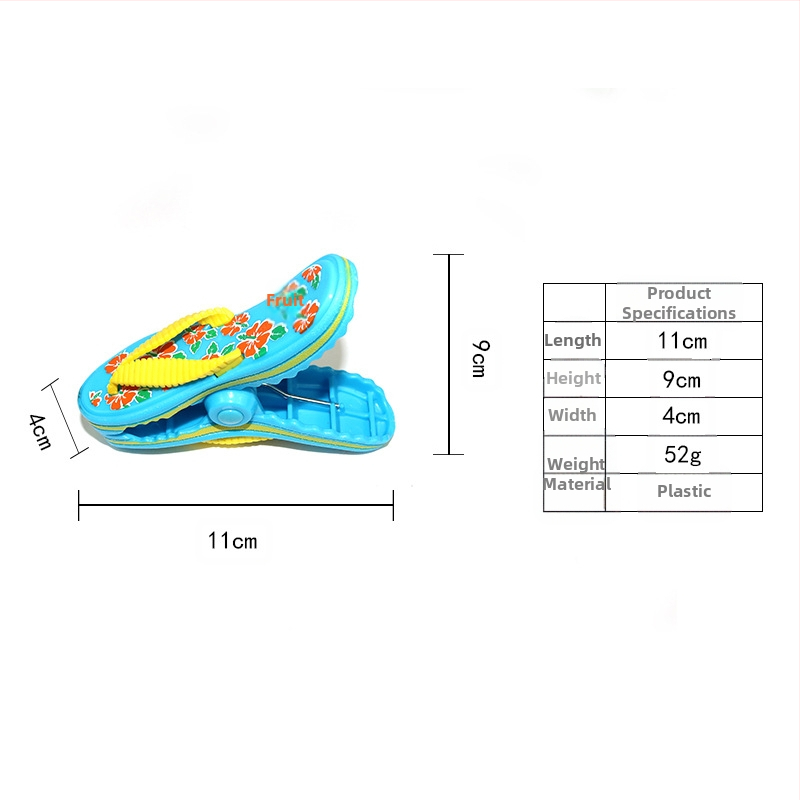 Сладка щипка за плажна кърпа от серията Animal, ветроустойчива щипка за кърпа за шезлонг, щипка за сушене на предно стъкло, пластмасова щипка за сушене на дрехи