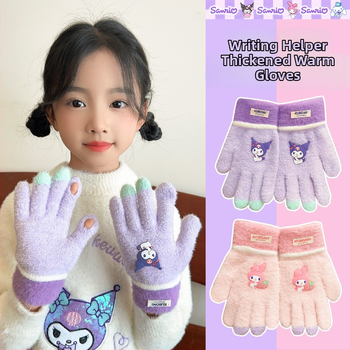 Ehtne Sanrio laste sügis- ja talvekindad poistele ja tüdrukutele, tuulekindlad, soojad, õpilastele, jalgrattasõiduks, õues kasutamiseks, külmumisvastased, viie sõrmega kindad, uued