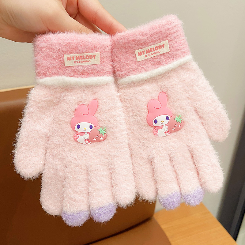 Ehtne Sanrio laste sügis- ja talvekindad poistele ja tüdrukutele, tuulekindlad, soojad, õpilastele, jalgrattasõiduks, õues kasutamiseks, külmumisvastased, viie sõrmega kindad, uued