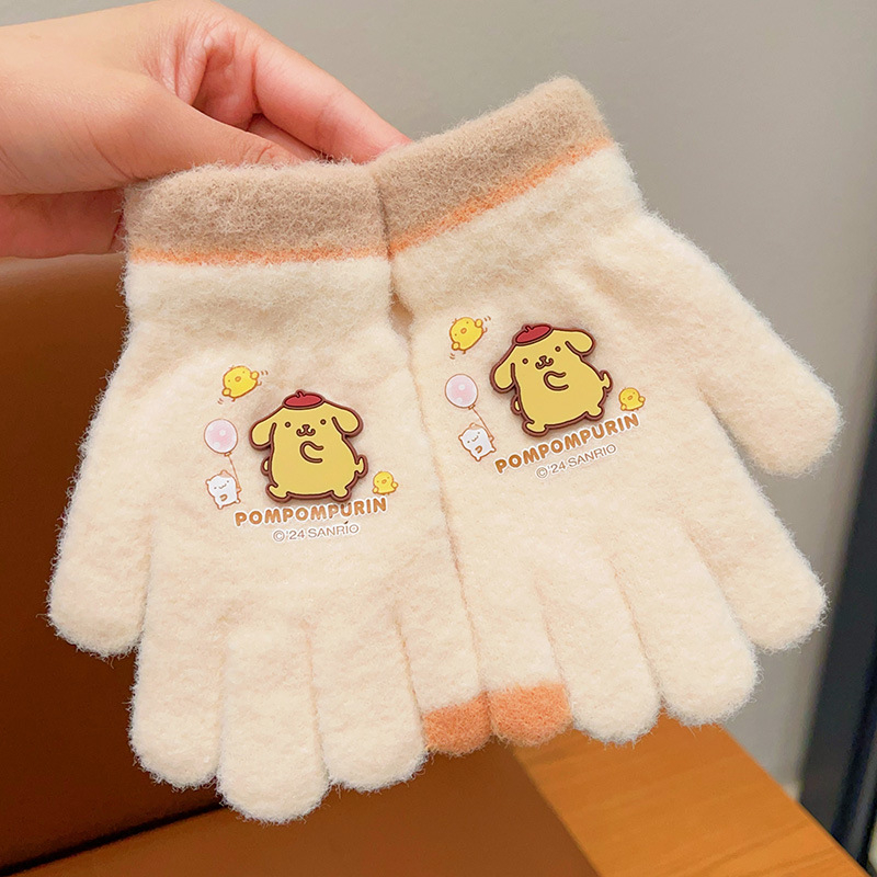 Ehtne Sanrio laste sügis- ja talvekindad poistele ja tüdrukutele, tuulekindlad, soojad, õpilastele, jalgrattasõiduks, õues kasutamiseks, külmumisvastased, viie sõrmega kindad, uued