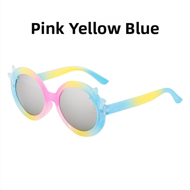 Laste päikeseprillid Armsad printsessi moegradient-koomiksiprillid Meeste ja naiste päikeseprillid Laste värvilised päikesekaitsekreemid Moodsad prillid
