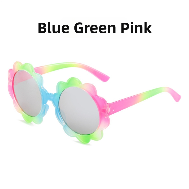 Laste päikeseprillid Armsad printsessi moegradient-koomiksiprillid Meeste ja naiste päikeseprillid Laste värvilised päikesekaitsekreemid Moodsad prillid