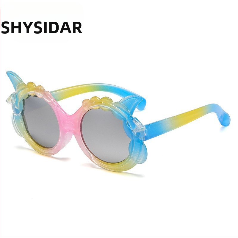 Laste päikeseprillid Armsad printsessi moegradient-koomiksiprillid Meeste ja naiste päikeseprillid Laste värvilised päikesekaitsekreemid Moodsad prillid