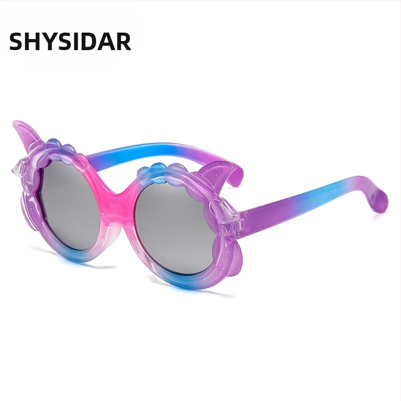 Laste päikeseprillid Armsad printsessi moegradient-koomiksiprillid Meeste ja naiste päikeseprillid Laste värvilised päikesekaitsekreemid Moodsad prillid