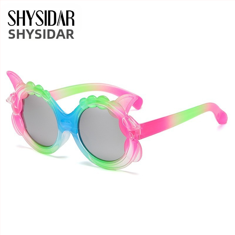 Laste päikeseprillid Armsad printsessi moegradient-koomiksiprillid Meeste ja naiste päikeseprillid Laste värvilised päikesekaitsekreemid Moodsad prillid