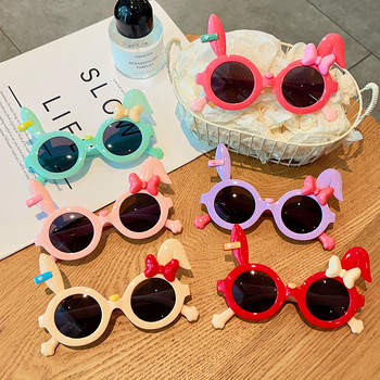 25 nauji vaikiški zuikio formos akiniai nuo saulės su animacinių filmukų formos mielais mergaitės akiniai nuo saulės su lanku ir ilgomis ausimis, akiniai nuo saulės su kryžminiu kraštu