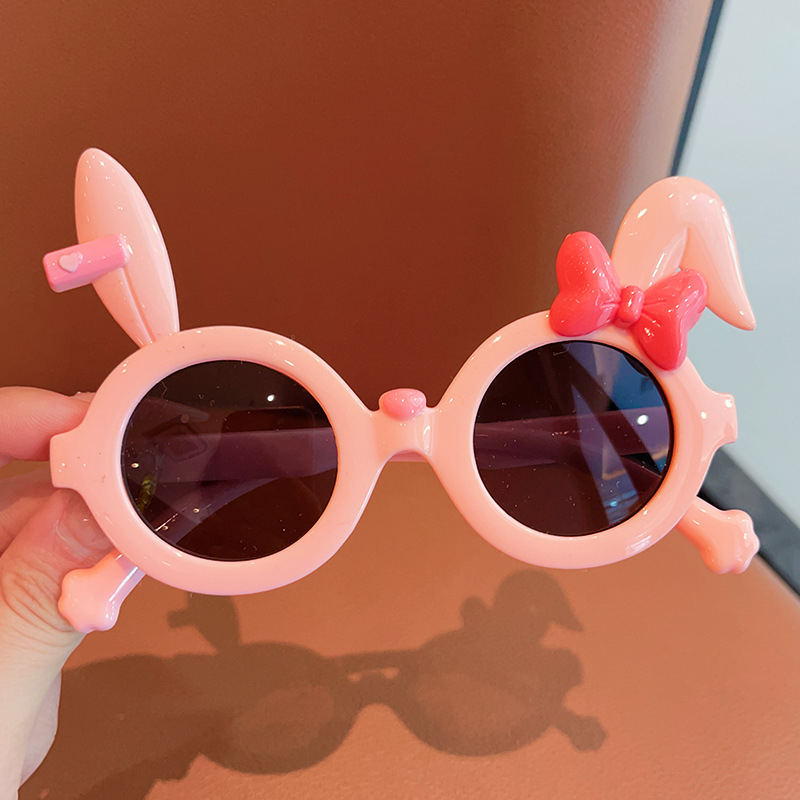 25 nauji vaikiški zuikio formos akiniai nuo saulės su animacinių filmukų formos mielais mergaitės akiniai nuo saulės su lanku ir ilgomis ausimis, akiniai nuo saulės su kryžminiu kraštu