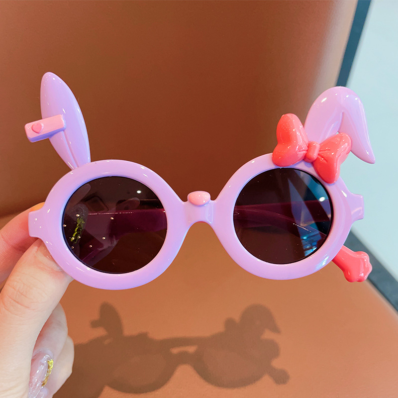 25 nauji vaikiški zuikio formos akiniai nuo saulės su animacinių filmukų formos mielais mergaitės akiniai nuo saulės su lanku ir ilgomis ausimis, akiniai nuo saulės su kryžminiu kraštu