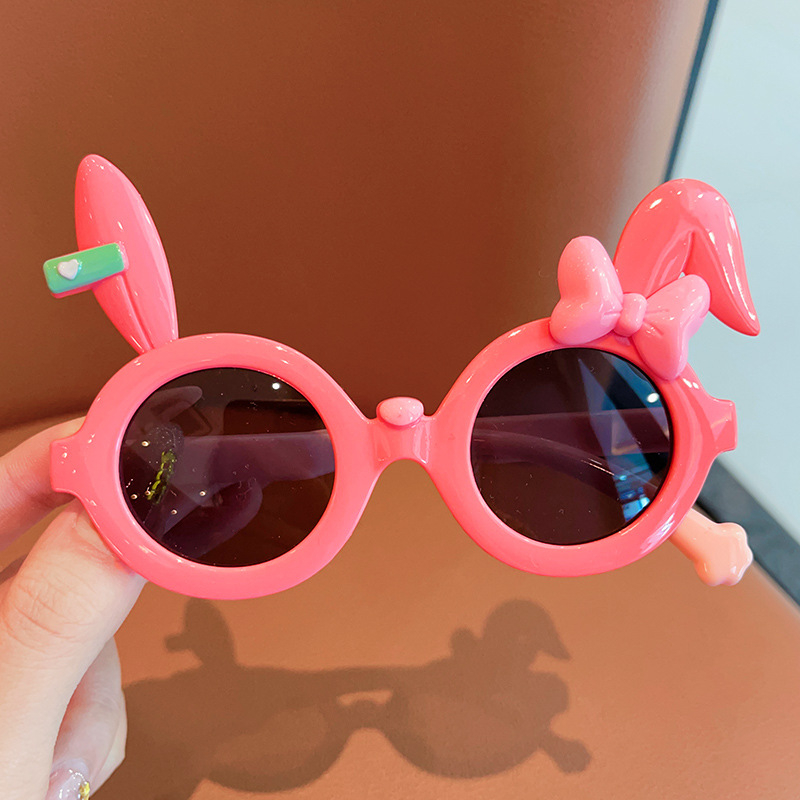 25 nauji vaikiški zuikio formos akiniai nuo saulės su animacinių filmukų formos mielais mergaitės akiniai nuo saulės su lanku ir ilgomis ausimis, akiniai nuo saulės su kryžminiu kraštu