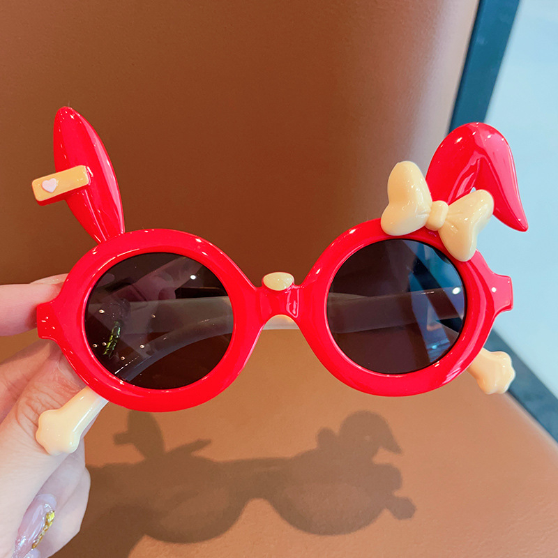 25 nauji vaikiški zuikio formos akiniai nuo saulės su animacinių filmukų formos mielais mergaitės akiniai nuo saulės su lanku ir ilgomis ausimis, akiniai nuo saulės su kryžminiu kraštu