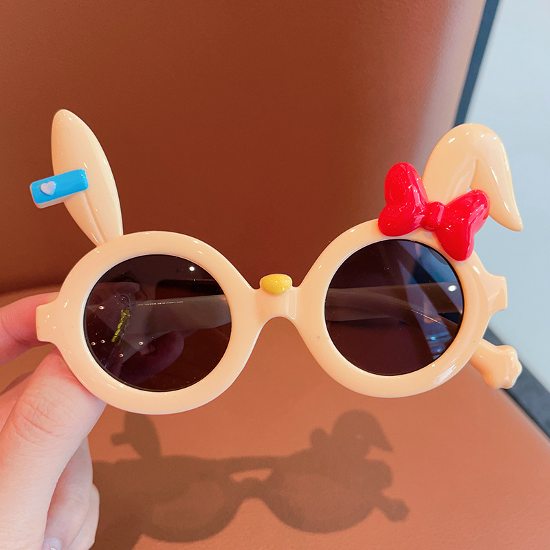 25 nauji vaikiški zuikio formos akiniai nuo saulės su animacinių filmukų formos mielais mergaitės akiniai nuo saulės su lanku ir ilgomis ausimis, akiniai nuo saulės su kryžminiu kraštu
