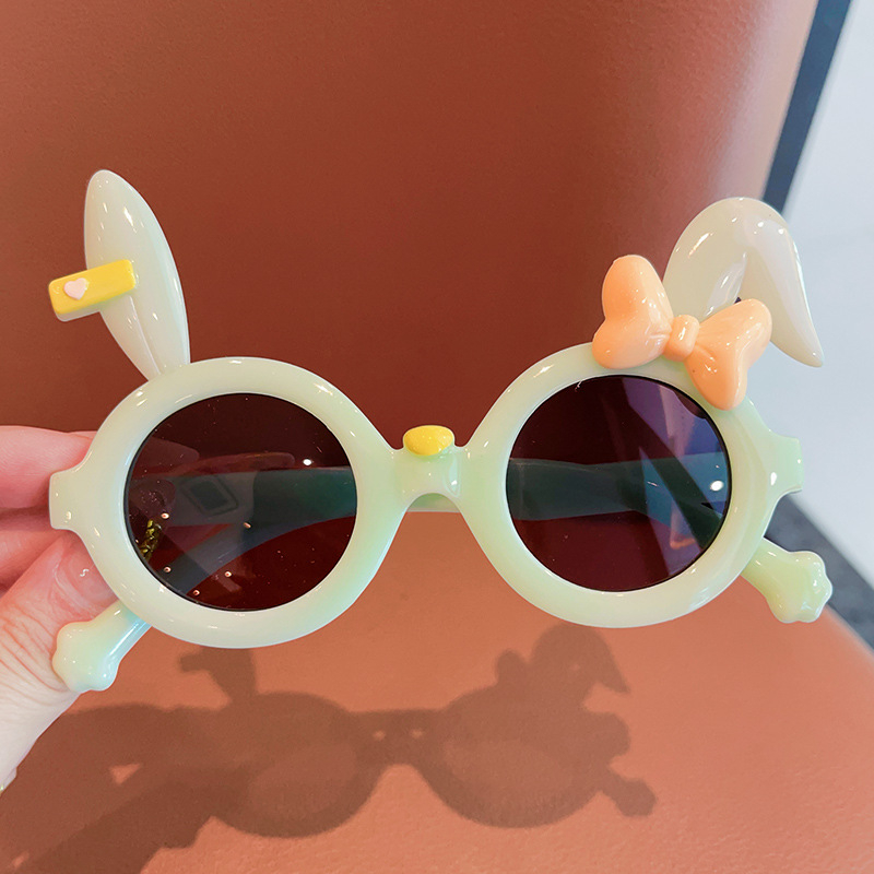 25 nauji vaikiški zuikio formos akiniai nuo saulės su animacinių filmukų formos mielais mergaitės akiniai nuo saulės su lanku ir ilgomis ausimis, akiniai nuo saulės su kryžminiu kraštu