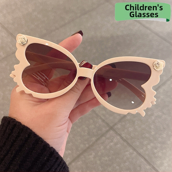 Mieli kūdikių gėlių formos akiniai nuo saulės, moteriški madingi saldainių spalvos vaikiški akiniai, madingi drugelio formos vaikiški dekoratyviniai akiniai nuo saulės