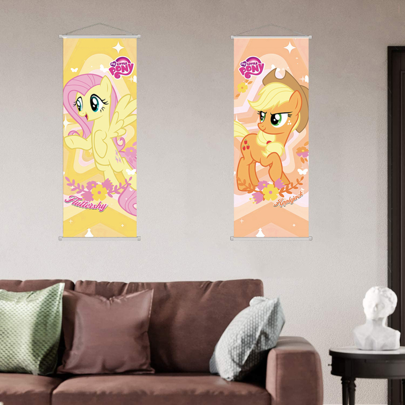 Kõrglahutusega tindiprinteriga poni Polly plakat, teisejärguline koomiksinäitus, elutoa õpperull, maal, lastetoa kaunistus, rippuv maal