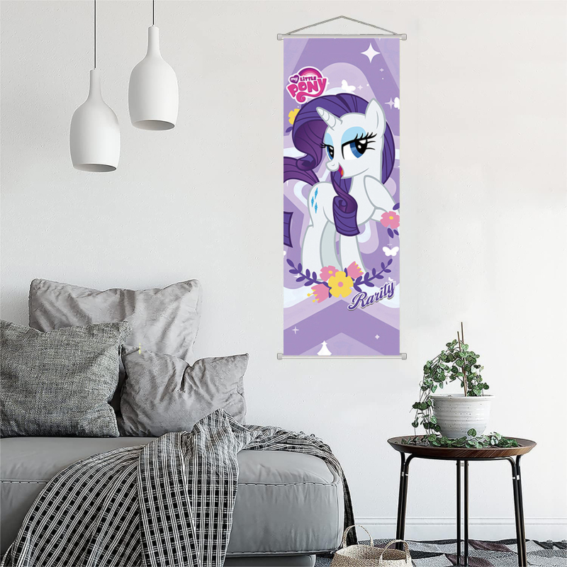 Kõrglahutusega tindiprinteriga poni Polly plakat, teisejärguline koomiksinäitus, elutoa õpperull, maal, lastetoa kaunistus, rippuv maal