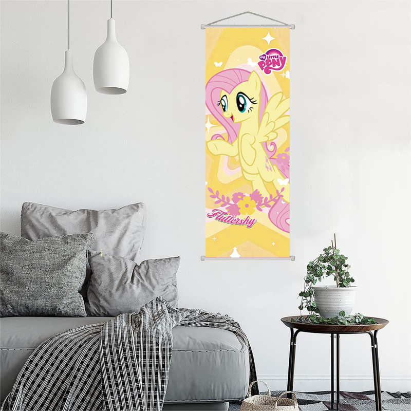 Kõrglahutusega tindiprinteriga poni Polly plakat, teisejärguline koomiksinäitus, elutoa õpperull, maal, lastetoa kaunistus, rippuv maal