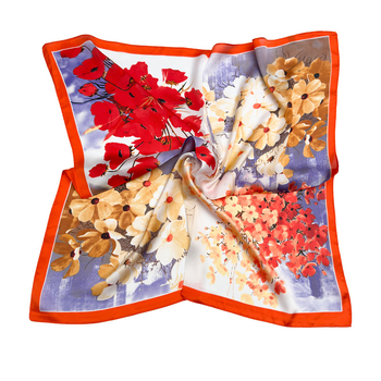 2024. aasta uus stiil elegantne kõrgekvaliteediline trükitud siidisall Korea stiilis mood 70 väikese ruuduga sall, mis sobib igasuguste naiste dekoratiivse salliga