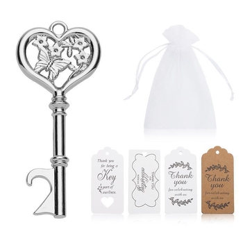 Vestuvių reikmenys, drugelio raktas, butelių atidarytuvas, kūrybingas viešbučio vestuvių dekoravimas, mažas alaus pakabukas, raktų pakabukas