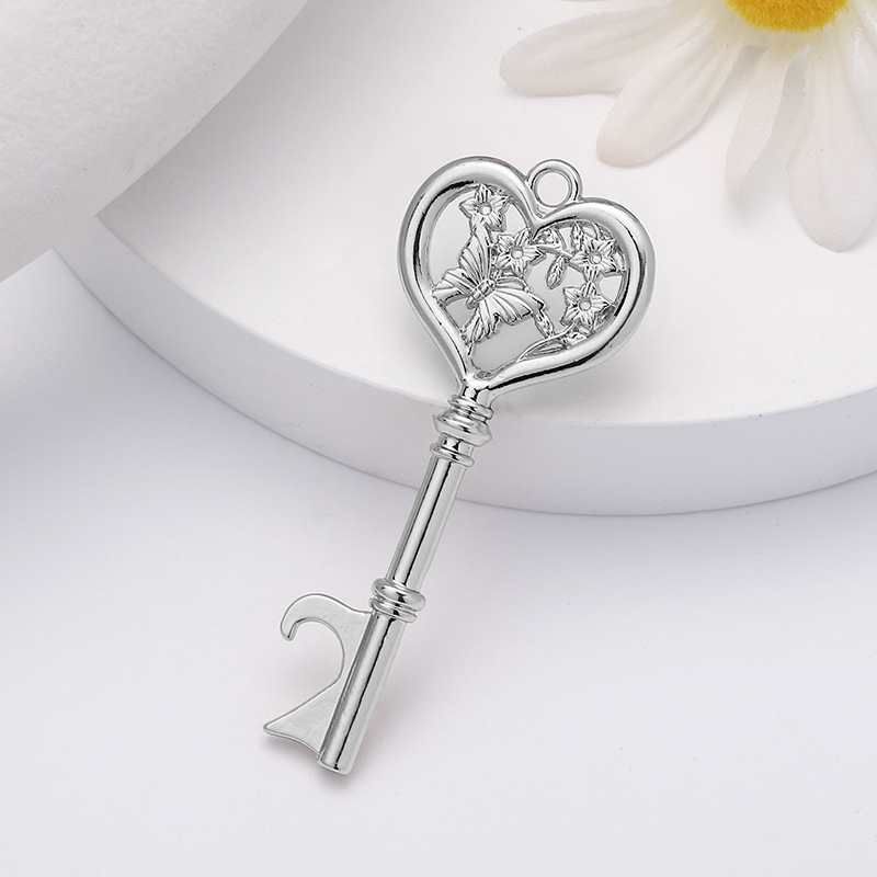 Vestuvių reikmenys, drugelio raktas, butelių atidarytuvas, kūrybingas viešbučio vestuvių dekoravimas, mažas alaus pakabukas, raktų pakabukas