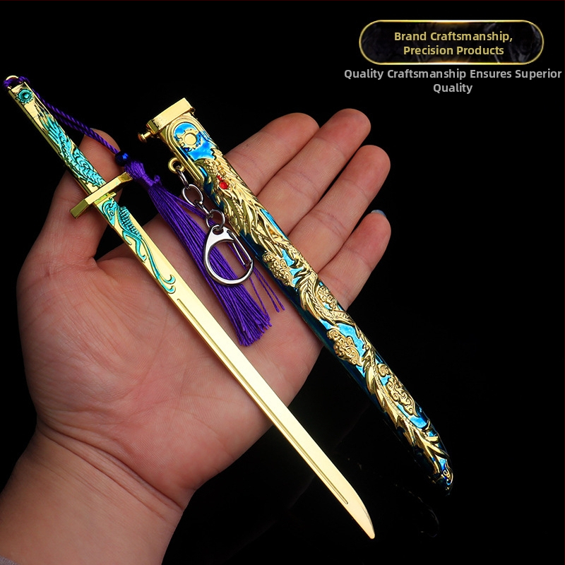 Играчка за ядене на пилета, древен градски шпионин, златен дракон, подскачащ нож с пет нокти, Тан Хенг, сплав, оръжие, модел, момче, играчка, нож, подарък