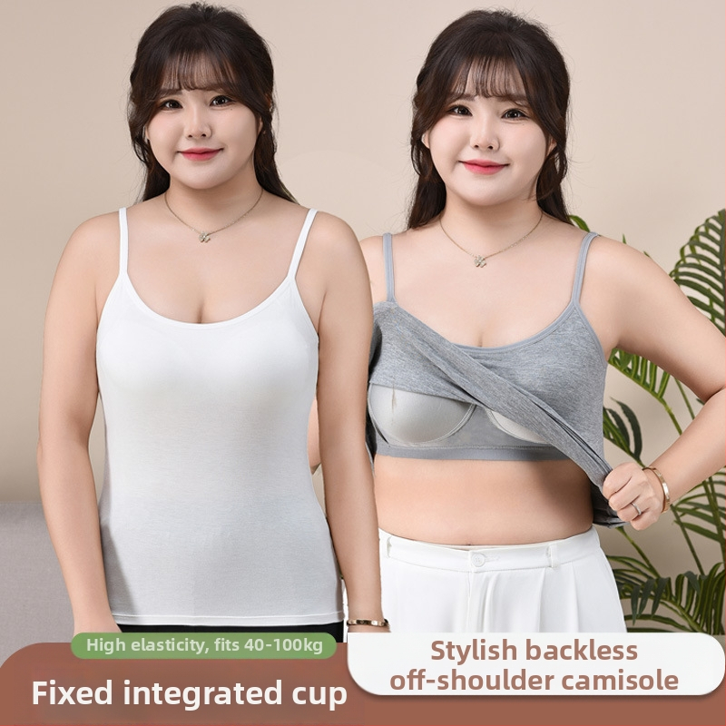 Dámske tielko s modálovou niťou, plus size veľkosť, tučné mm200 kg, odhalené ramená, úzky základný kabát, leto