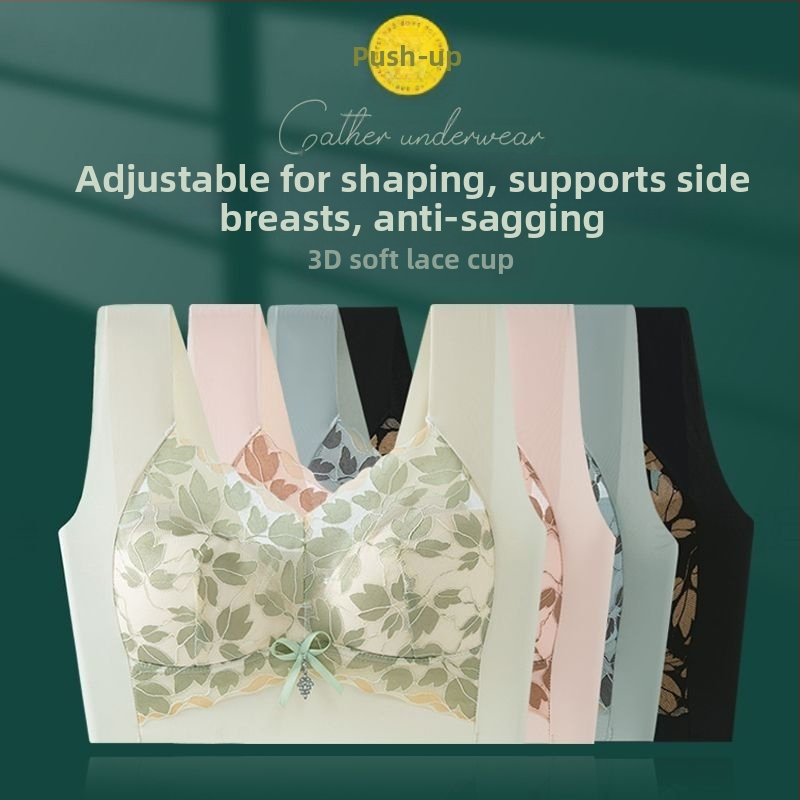 Suur rinnaümbermõõt näidatud Väike ääreta naiste aluspesu Naiste push-up rinnahoidja lõtvumisvastane sportlik pluss-suuruses aluspesu naistele Ilus seljaosaga aluspesu naistele