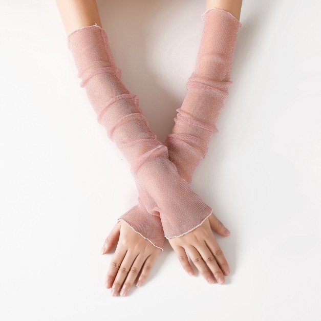 Kevad- ja suvedaamide päikesekaitseümbrised kuldsete ja hõbedaste siidist varrukatega, läbipaistva võrgust jalanõudega, naiste päikesekaitseümbrised hulgimüügist