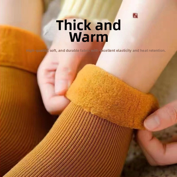 Naiste poolsääreni ulatuvad fliisvoodriga paksud villased sokid, soojad froteest sügis- ja talveune sokid, ühevärvilised põrandasokid