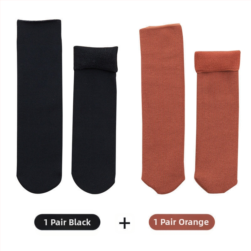 Naiste poolsääreni ulatuvad fliisvoodriga paksud villased sokid, soojad froteest sügis- ja talveune sokid, ühevärvilised põrandasokid
