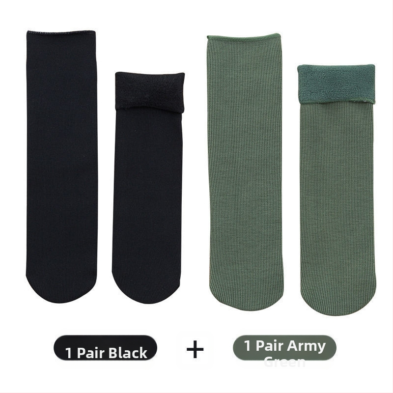 Naiste poolsääreni ulatuvad fliisvoodriga paksud villased sokid, soojad froteest sügis- ja talveune sokid, ühevärvilised põrandasokid