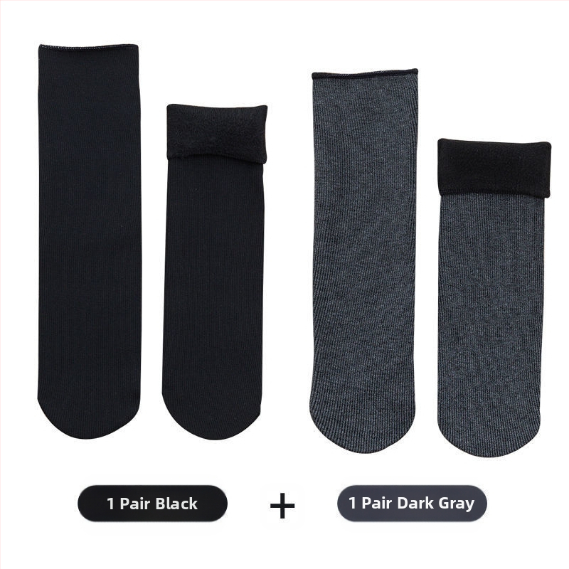 Naiste poolsääreni ulatuvad fliisvoodriga paksud villased sokid, soojad froteest sügis- ja talveune sokid, ühevärvilised põrandasokid