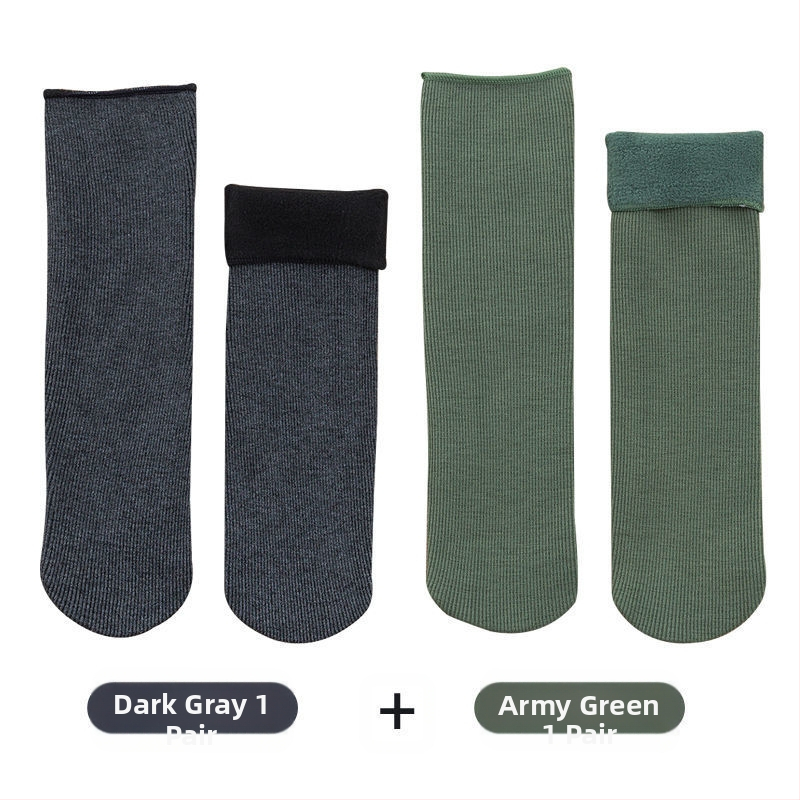 Naiste poolsääreni ulatuvad fliisvoodriga paksud villased sokid, soojad froteest sügis- ja talveune sokid, ühevärvilised põrandasokid