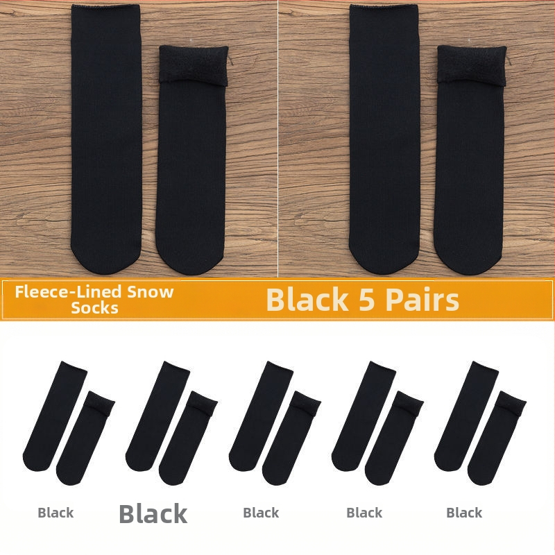 Naiste poolsääreni ulatuvad fliisvoodriga paksud villased sokid, soojad froteest sügis- ja talveune sokid, ühevärvilised põrandasokid