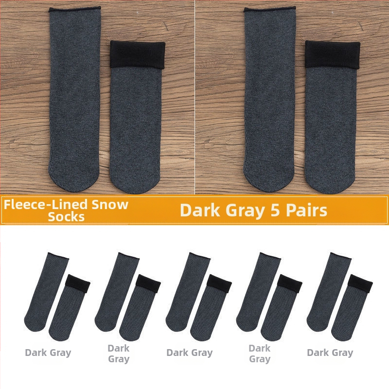 Naiste poolsääreni ulatuvad fliisvoodriga paksud villased sokid, soojad froteest sügis- ja talveune sokid, ühevärvilised põrandasokid