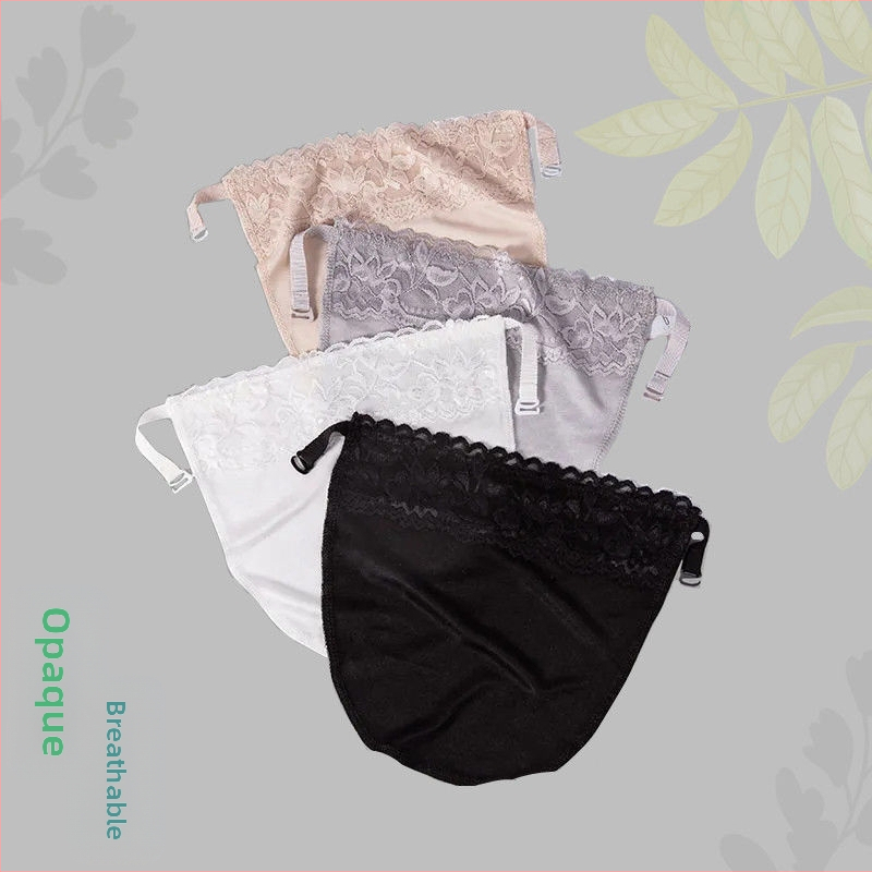 Летен нов еднокомпонентен топ против ходене, артефакт с дантелен кант, невидима основа, безследна кърпа за покриване на гърдите ви