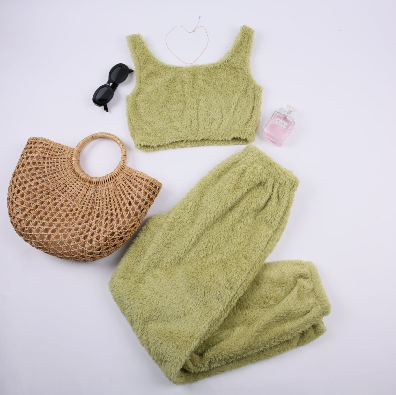 Noi explozii toamna și iarna transfrontalieră gâscă puf femei casual două piese vestă pantaloni sport combinație costum Acasă femei îmbrăcăminte