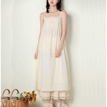 Proljeće i ljeto Nova japanska ženska odjeća Prekrasna haljina s naramenicama na leđima, labava, univerzalna, osnovna podsuknja, prsluk, ženska unutarnja haljina
