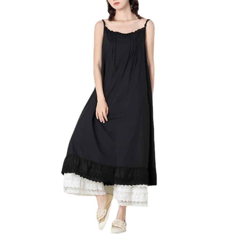 Proljeće i ljeto Nova japanska ženska odjeća Prekrasna haljina s naramenicama na leđima, labava, univerzalna, osnovna podsuknja, prsluk, ženska unutarnja haljina