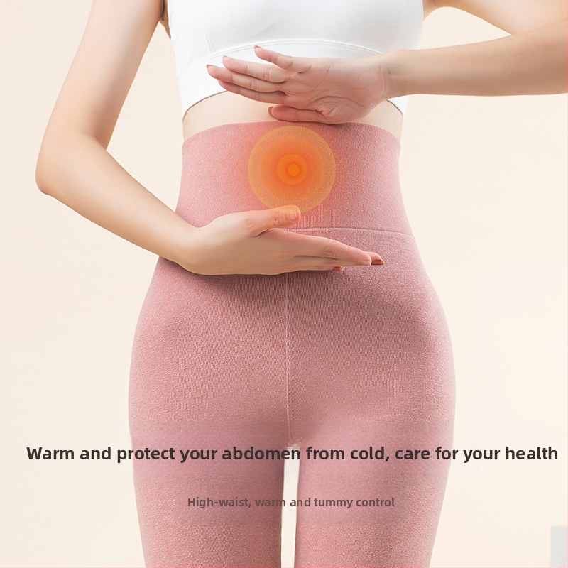 Дамски топли кадифени панталони с висока талия, стягащи коремчета, топли клинове, връхни дрехи от една част, на едро