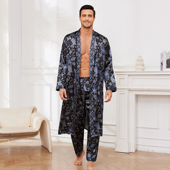 Yaoting piiriülesed uued meeste õhukesed koduriided pidžaamad hommikumantli püksid hommikumantli ülikond Wp21898