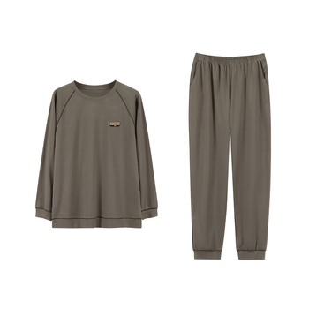 Kodu Riided Meeste pidžaamad Meeste puhtast puuvillast uued vabaajaülikonnad Puhas puuvillast lihtsad vabaajaülikonnad Kevad- ja sügisriided Luksuslikud Sense pidžaamad