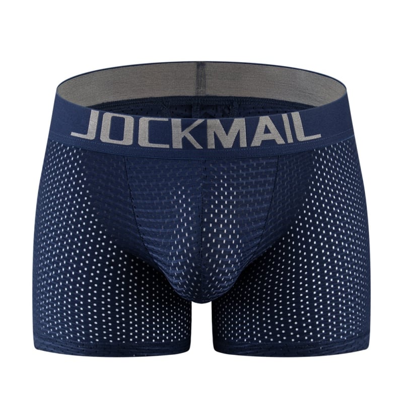 JOCKMAIL Long Mesh Gurnu vīriešu apakšveļa ar polsterētu sūkli, gurnu pacelšanas un apaļīgu plakanu leņķi, viltus dibens