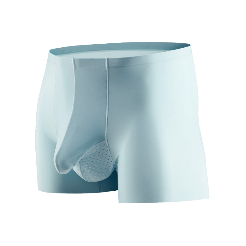 Veľkoobchodná továreň New Ice Silk gun egg separation pánska spodná bielizeň so stredným pásom bezšvíkové boxerky priedušné sexy boxerky