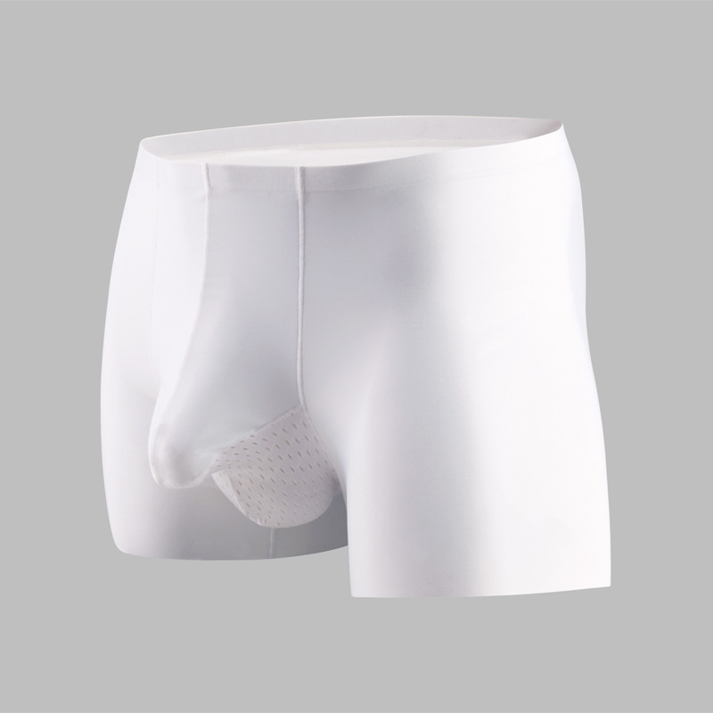 Veľkoobchodná továreň New Ice Silk gun egg separation pánska spodná bielizeň so stredným pásom bezšvíkové boxerky priedušné sexy boxerky
