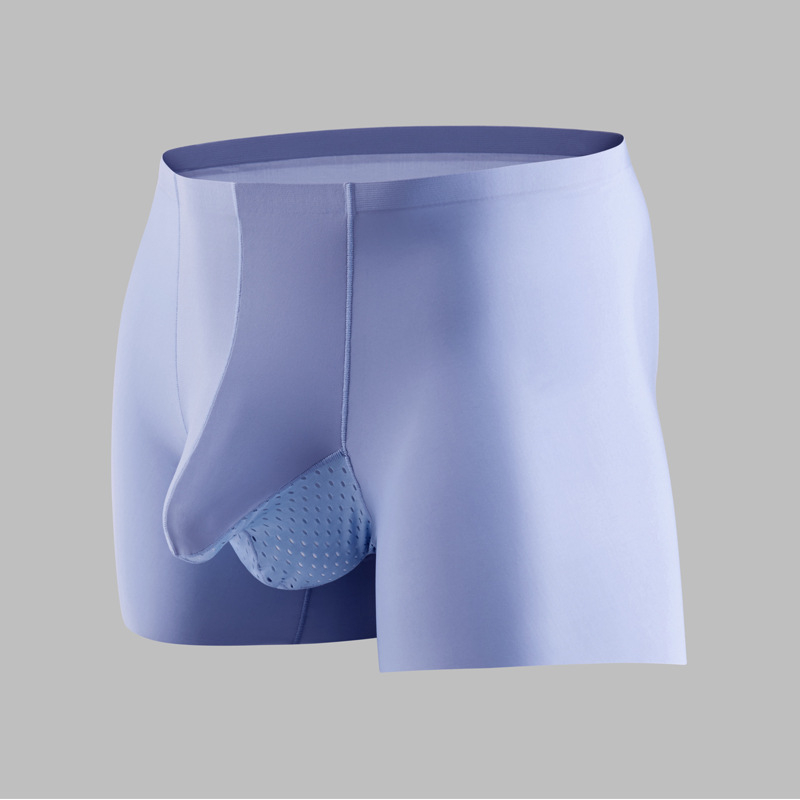 Veľkoobchodná továreň New Ice Silk gun egg separation pánska spodná bielizeň so stredným pásom bezšvíkové boxerky priedušné sexy boxerky
